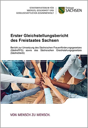 Cover des Berichts mit dem Titel »Erster Gleichstellungsbericht des Freistaates Sachsen«